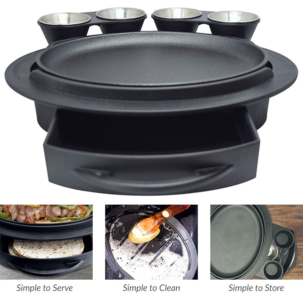 Custom Cuisinart® Cast Iron Grill Fajita Set